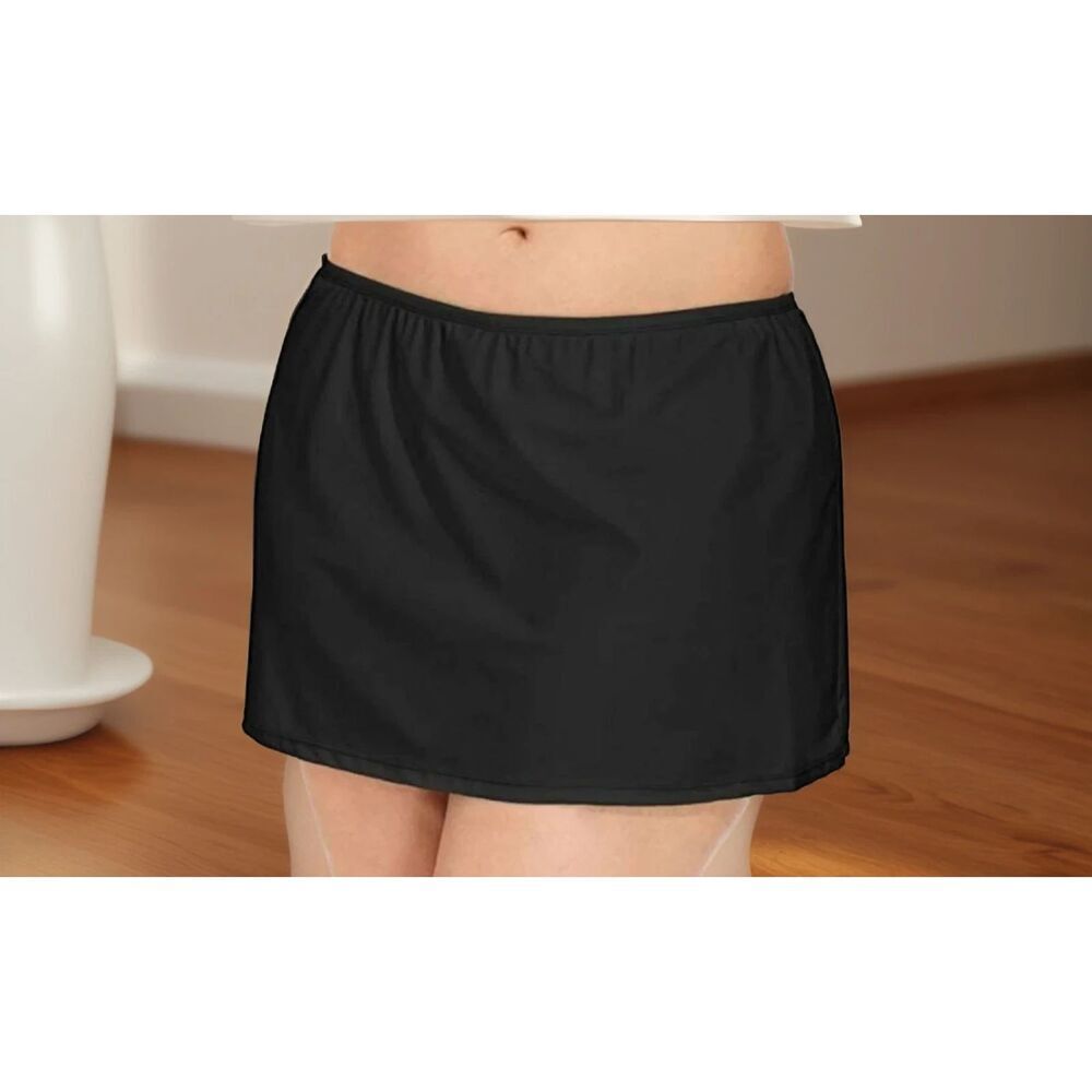 island escape swim skirt 18 new black swimsuit bottom
